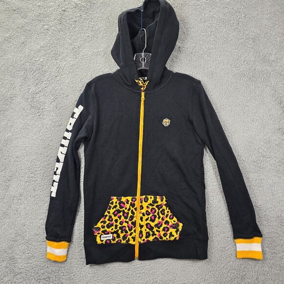 TRUKFIT Women's Black & Orange Full Zip Hoodie Sweatshirt Size S - Picture 1 of 11